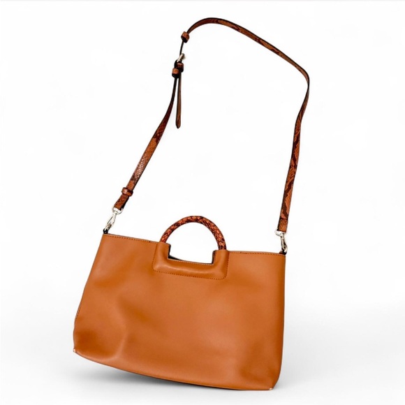 ZARA Trafaluc Brown Faux Leather Bag - Picture 4 of 5